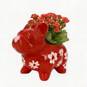 Target Valentine’s Day Red Heart Frenchie Dog Planter 2026 Brand New